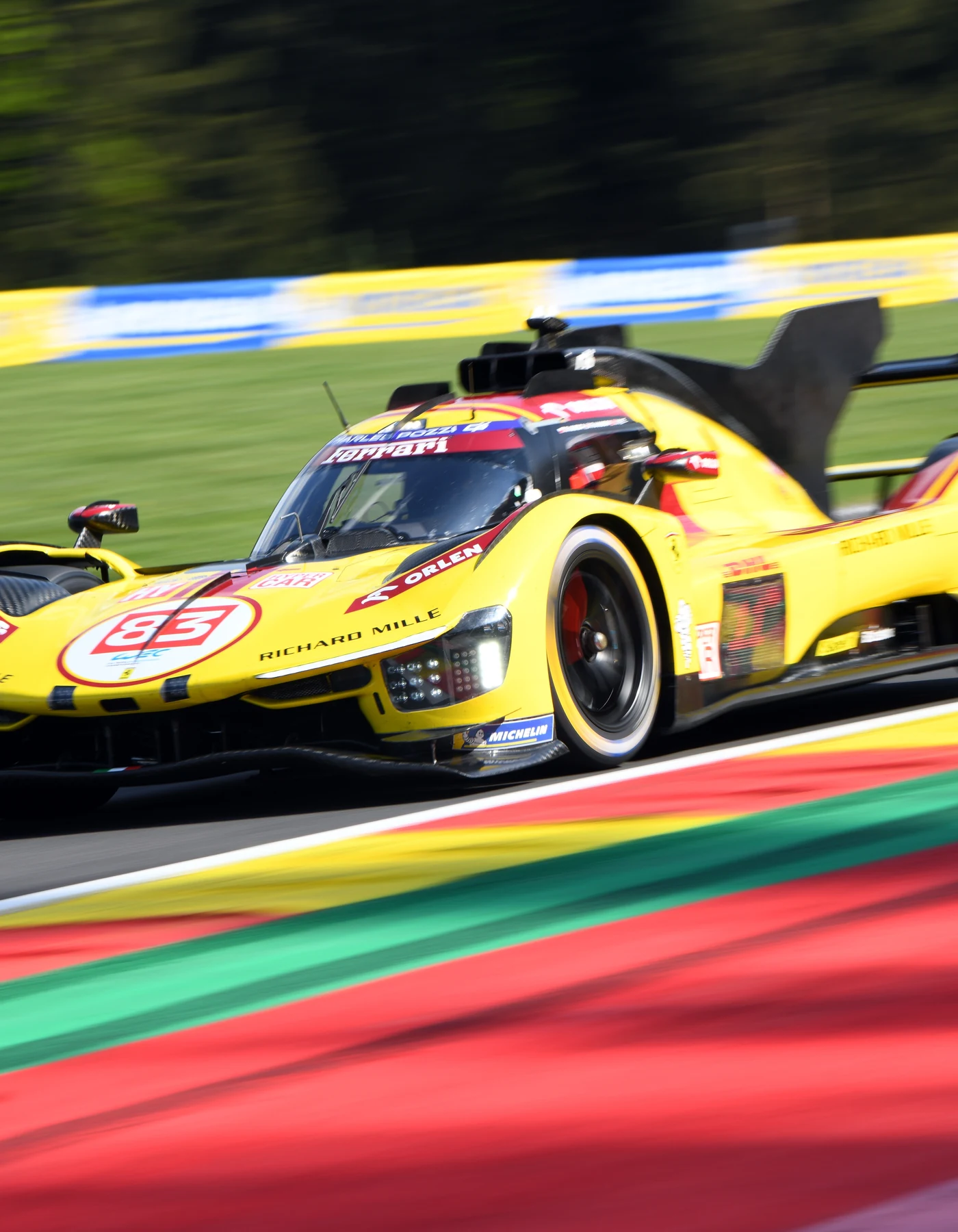 WEC Hypercar race car attacking apex on track at Spa-Francorchamps